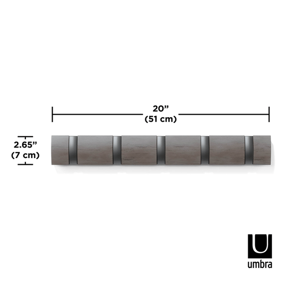 Κρεμάστρα με 5 άγκιστρα Flip Gray-Pewter Umbra 